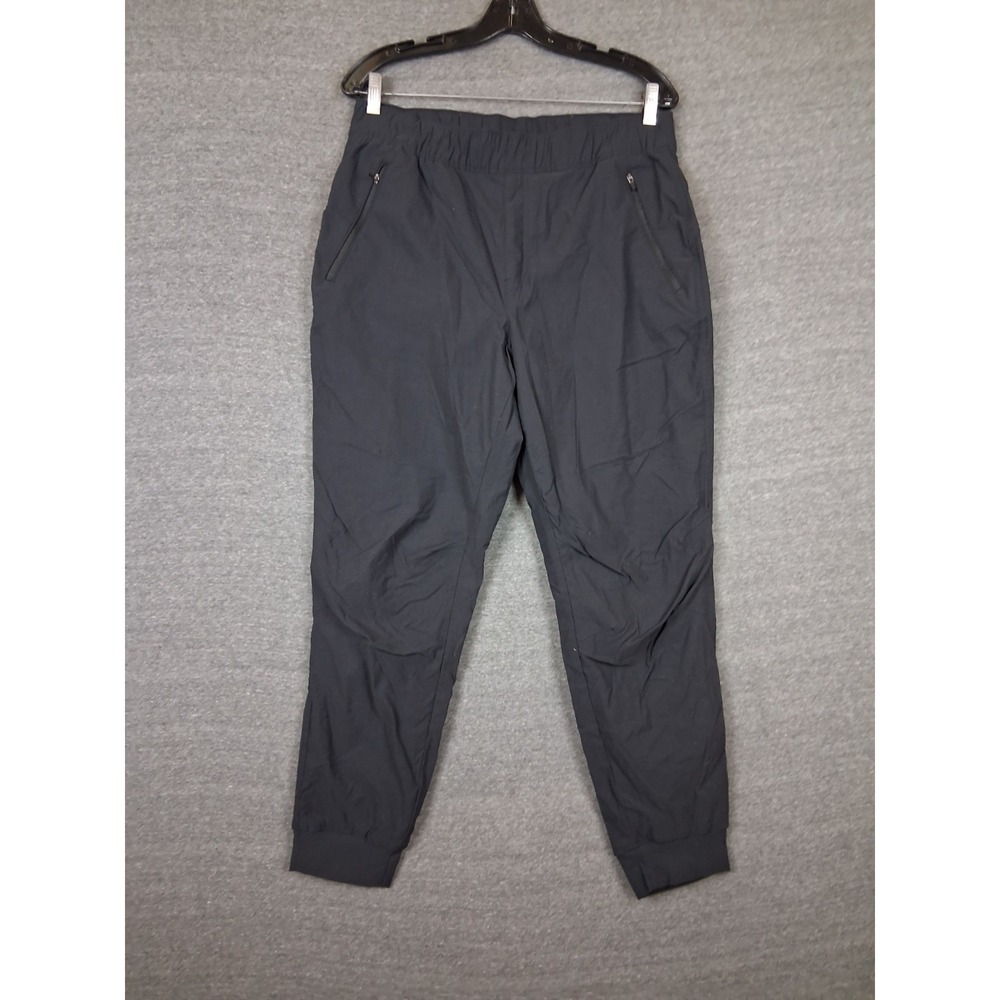 Eddie Bauer Womens Pants 12 Black Nylon Fleece Lined Gorp Outdoor Camping Fall